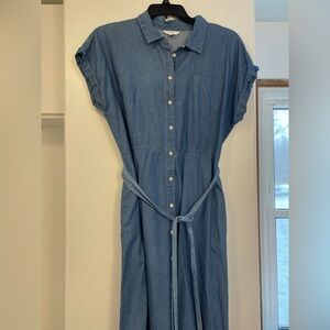 Blue Denim Shirt Dress